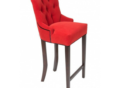Rote Chesterfield Barhocker Designer Hocker-Set 4-er Polster Set Massivholz Stühle